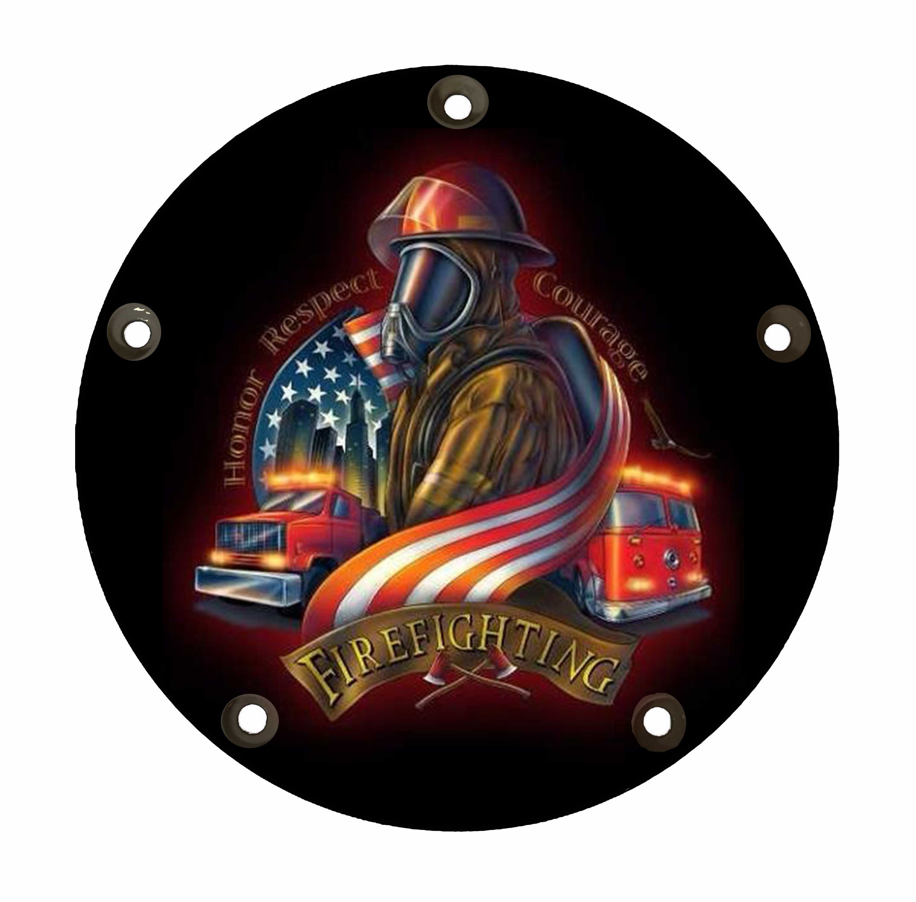 Harley Davidson Custom Derby Cover Firefighting [Harley Davidson